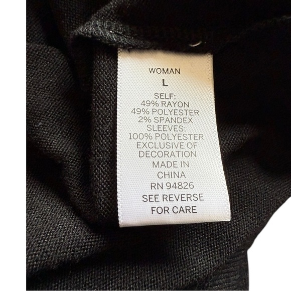 Dress Barn Lightweight Sweater with Polyester Floral Sleeves - NWT - Picture 4 of 5